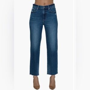 Pistola Charlie High Waist Raw Hem Ankle Straight Leg Jeans in Forum Vintage